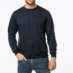 סווטשירט ניקי עם כיס - כחול כהה WORKER