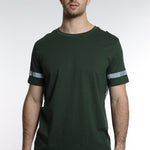 טישירט עם פסים זוהרים - ירוק בקבוק WORKER