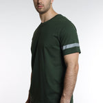 טישירט עם פסים זוהרים - ירוק בקבוק WORKER