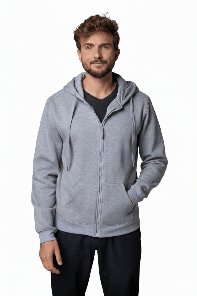 קפוצ'ון עם רוכסן - מלאנז' WORKER