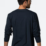 טישירט שרוול ארוך עם כיס - כחול כהה WORKER