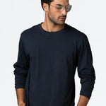 טישירט שרוול ארוך עם כיס - כחול כהה WORKER