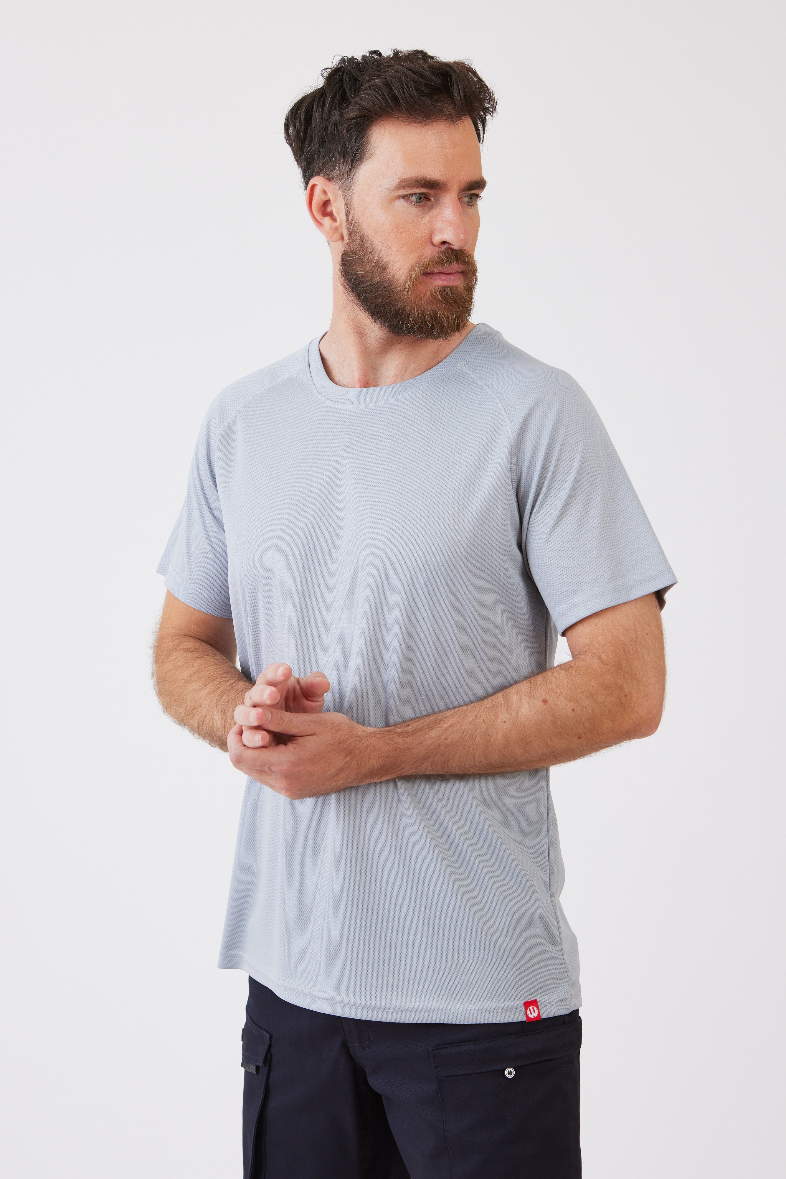 חולצת דרייפיט מרתון - אפור בהיר WORKER