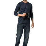 טישירט דרייפיט שרוול ארוך - שחור WORKER