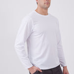 טישירט דרייפיט שרוול ארוך - לבן WORKER