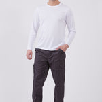 טישירט דרייפיט שרוול ארוך - לבן WORKER