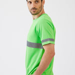 חולצת דרייפיט עם פסים זוהרים - ירוק WORKER