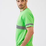 חולצת דרייפיט עם פסים זוהרים - ירוק WORKER