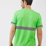 חולצת דרייפיט עם פסים זוהרים - ירוק WORKER