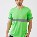 חולצת דרייפיט עם פסים זוהרים - ירוק WORKER