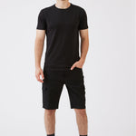 טי שירט לייקרה בגזרת Slim - שחור WORKER