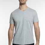 טישירט צווארון V - מלאנז' WORKER