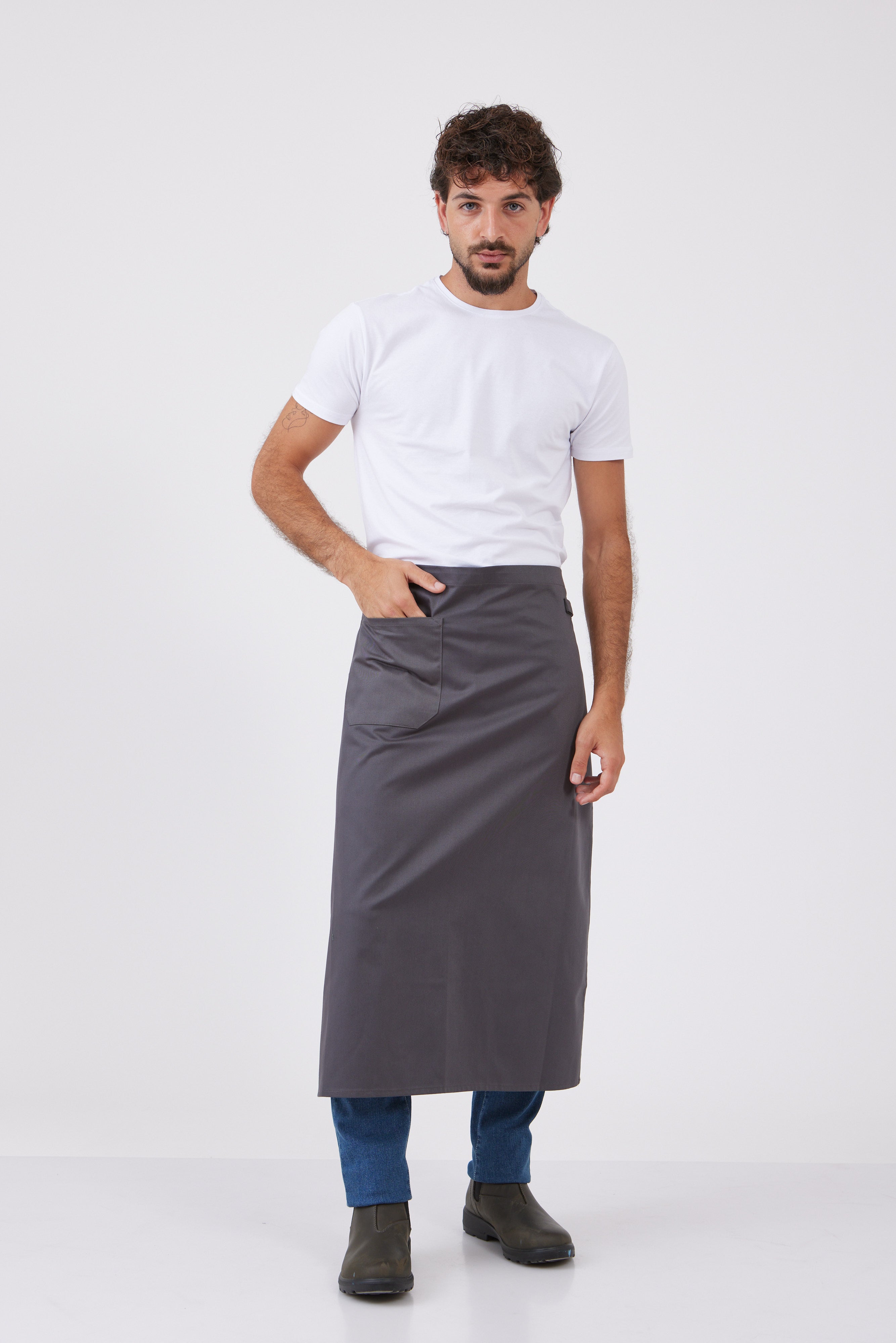 סינר צרפתי - אפור WORKER