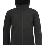 מעיל סופטשל טקטי כובע נשלף - שחור WORKER