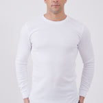 מארז 2 גופיות פלנל 100% כותנה שרוול אורך - לבן WORKER