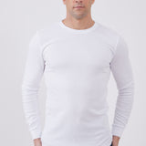 מארז 2 גופיות פלנל 100% כותנה שרוול אורך - לבן WORKER