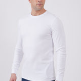 מארז 2 גופיות פלנל 100% כותנה שרוול אורך - לבן WORKER