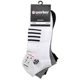 מארז 3 גרבי סניקרס 39-42 - שחור/לבן/אפור WORKER