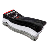 מארז 3 גרבי ספורט גבוהות 43-47 - שחור/לבן/אפור WORKER