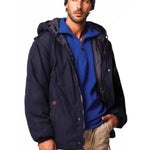 מעיל דובון עם בטנת פליז - כחול כהה WORKER