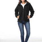 ג'קט פליז לנשים - שחור WORKER