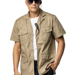 ג'קט ספארי שרוול קצר - חאקי WORKER