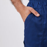 מכנסי עבודה עם גומי מלא - כחול כהה WORKER