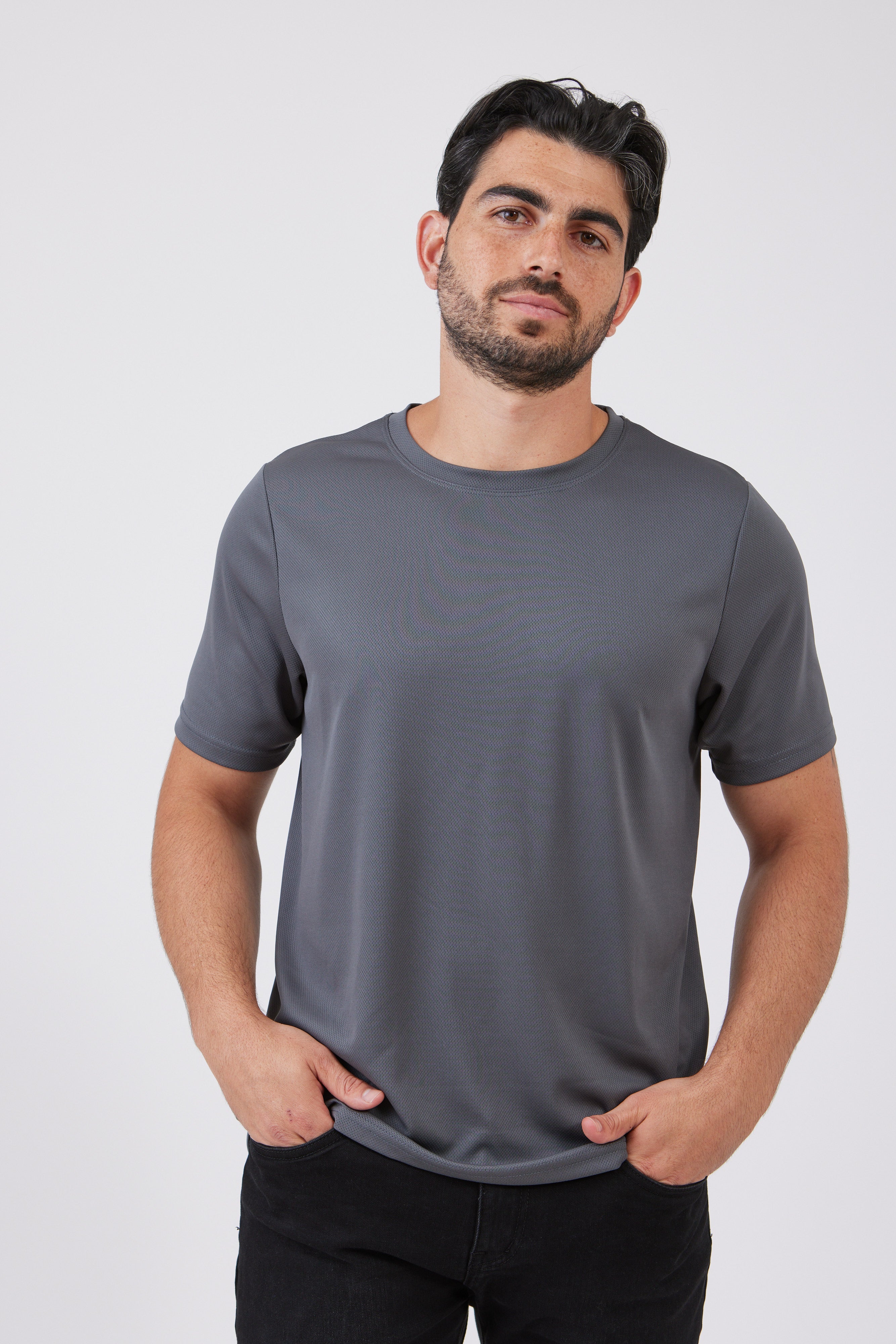 טישירט דרייפיט - אפור עכבר WORKER