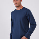 טישירט דרייפיט שרוול ארוך - כחול כהה WORKER