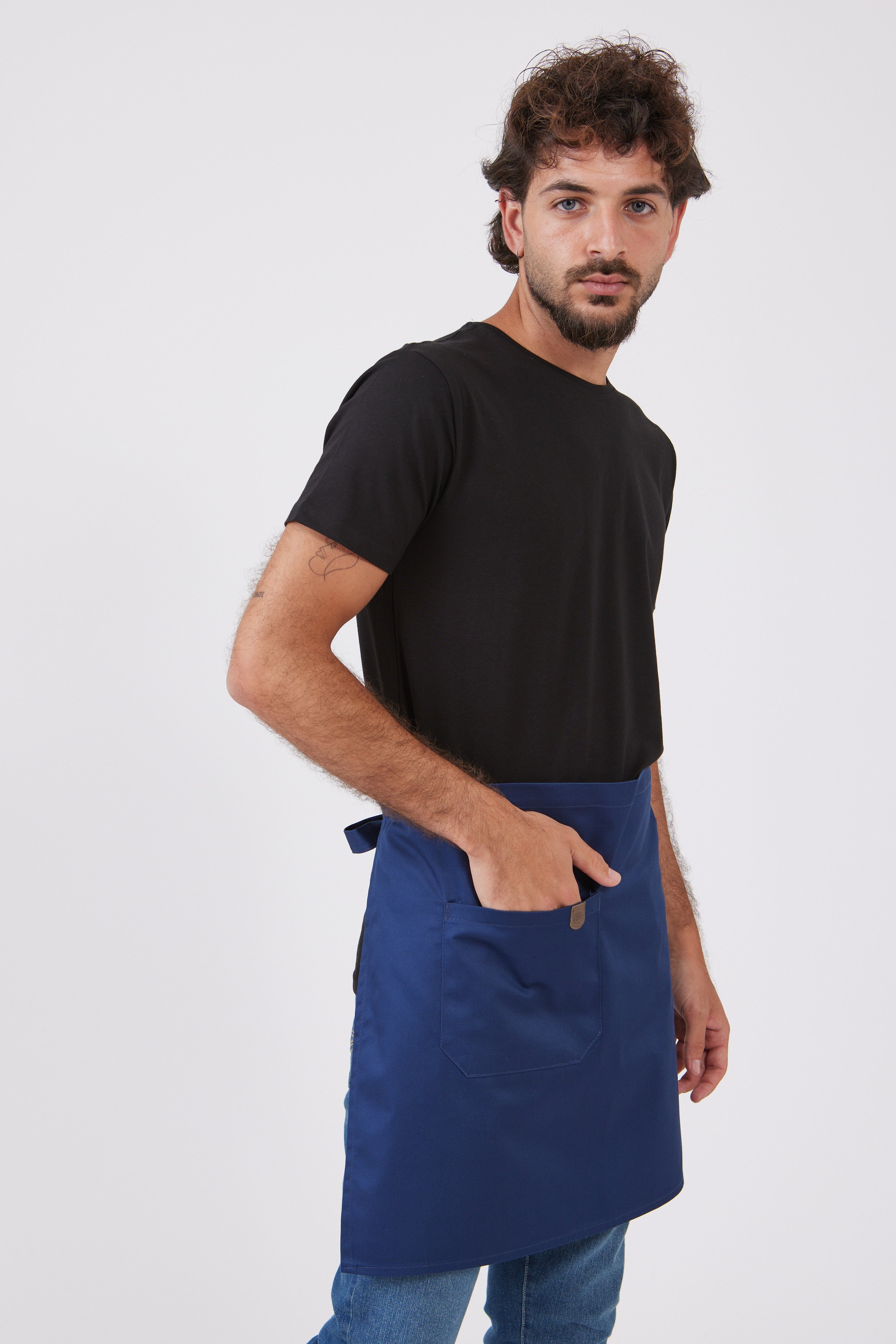 סינר חצי - כחול כהה WORKER