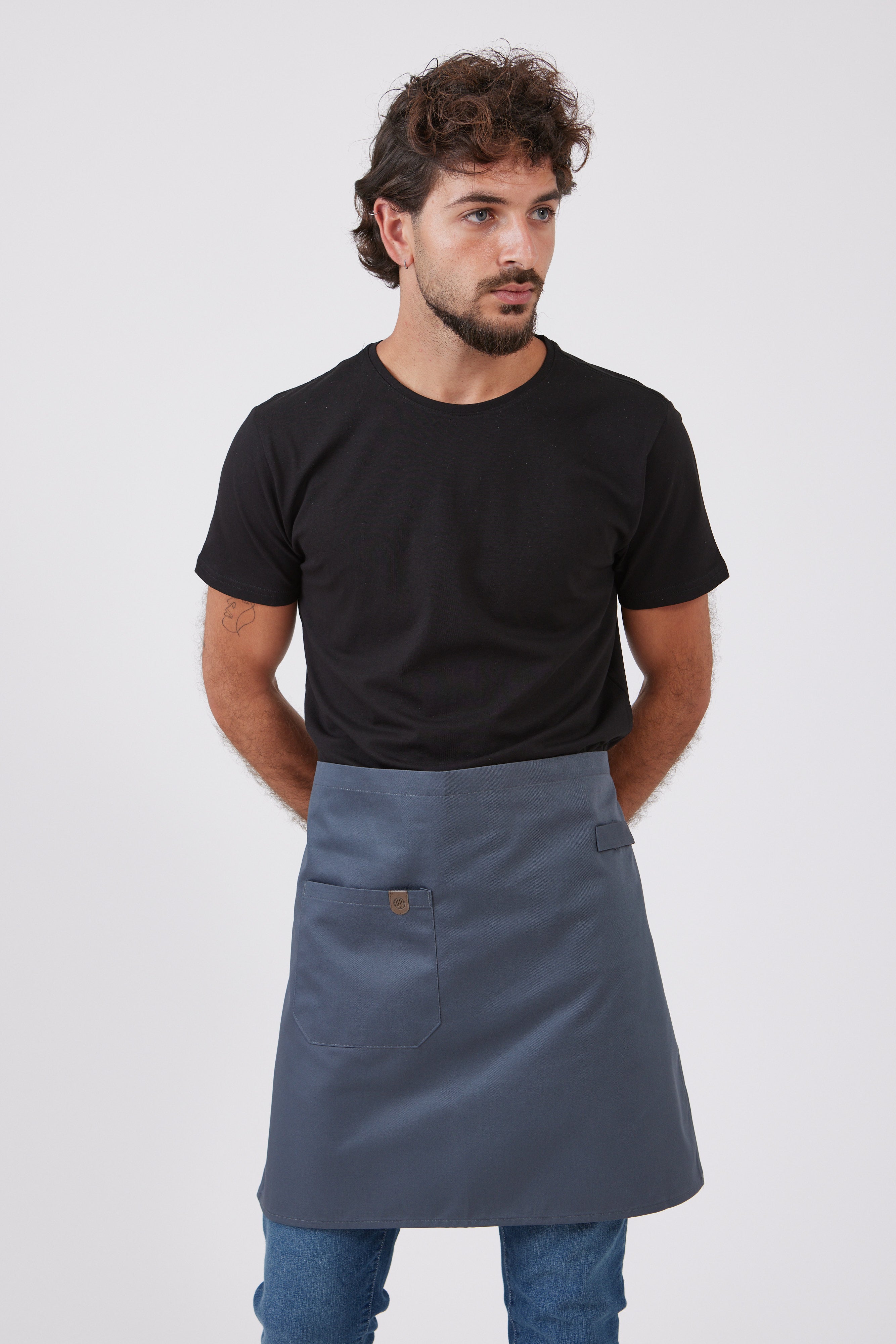 סינר חצי - אפור WORKER