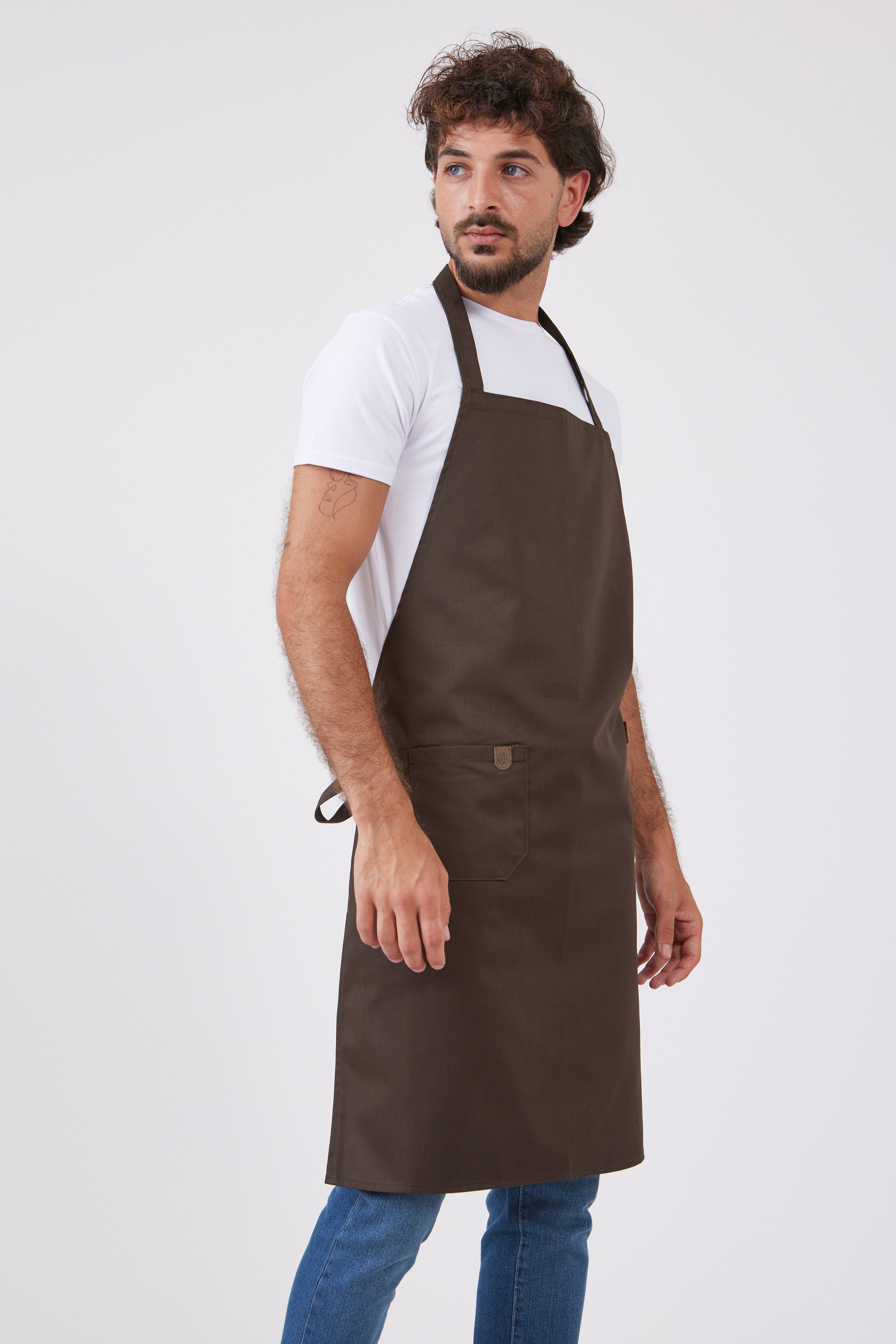 סינר שלם - חום WORKER