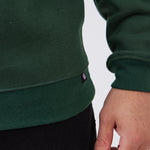 סווטשירט עם צווארון וכיס מידות גדולות - ירוק בקבוק WORKER