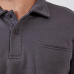 סווטשירט עם צווארון וכיס - אפור WORKER