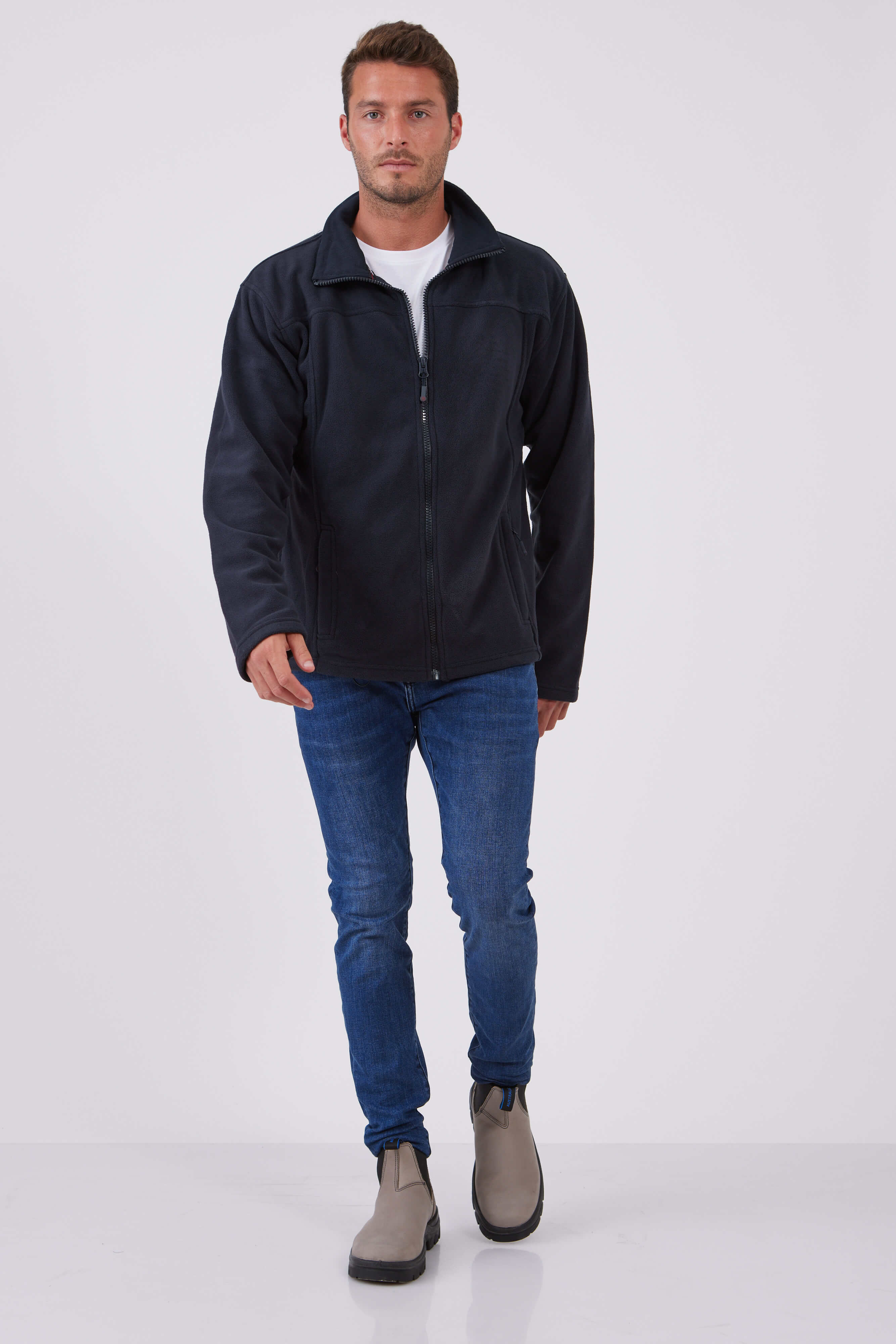 ג'קט פליז - כחול כהה WORKER