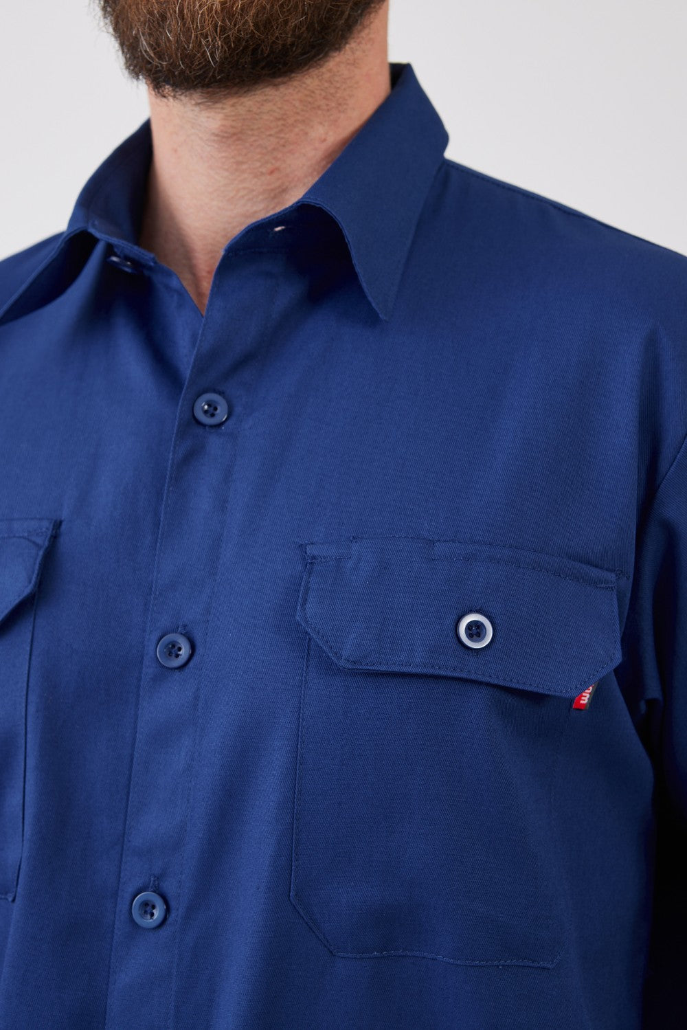 חולצת עבודה כותנה שרוול ארוך - רויאל WORKER