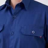 חולצת עבודה כותנה שרוול ארוך - רויאל WORKER