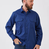 חולצת עבודה כותנה שרוול ארוך - רויאל WORKER