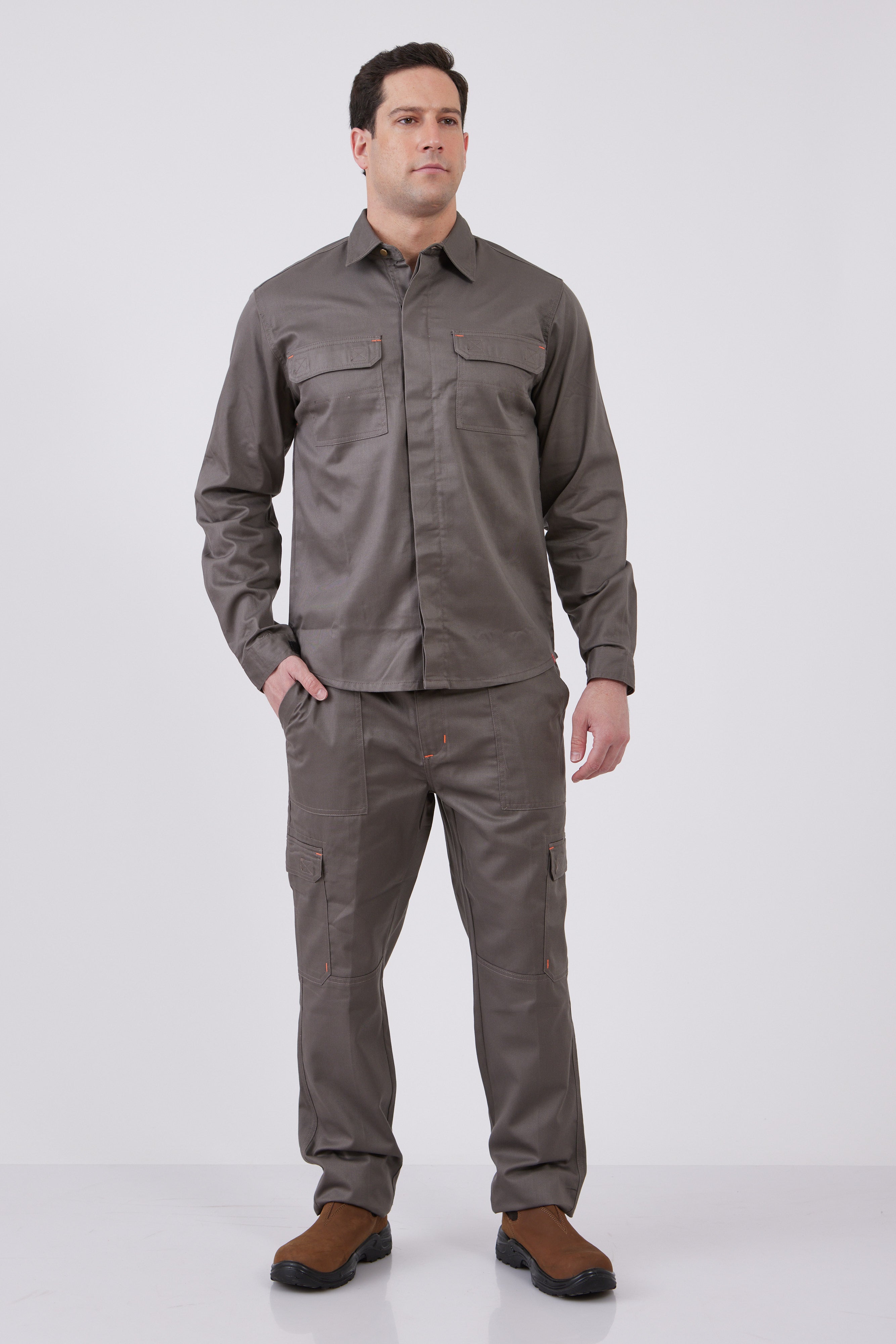 מקטורן מעכב בערה וולקרו - אפור WORKER