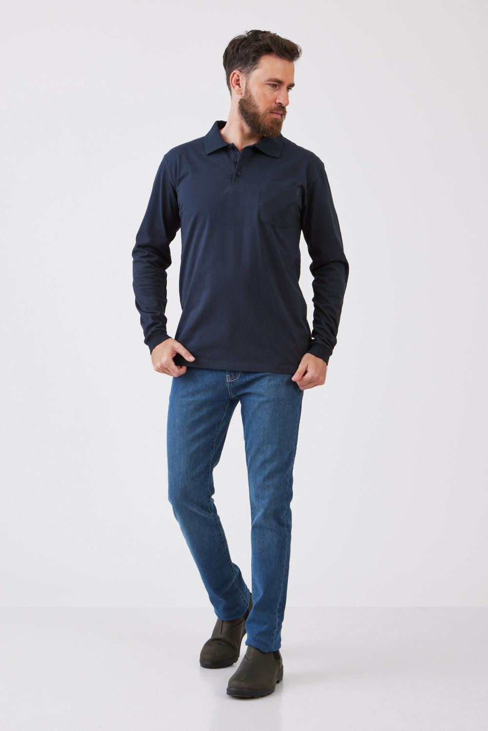 מכנסי ג'ינס בגזרת Regular - כחול WORKER