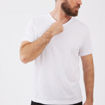 טישירט צווארון V - לבן WORKER