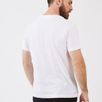 טישירט צווארון V - לבן WORKER