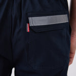 מכנסי עבודה עם פסים זוהרים - כחול כהה WORKER