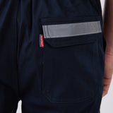 מכנסי עבודה עם פסים זוהרים - כחול כהה WORKER