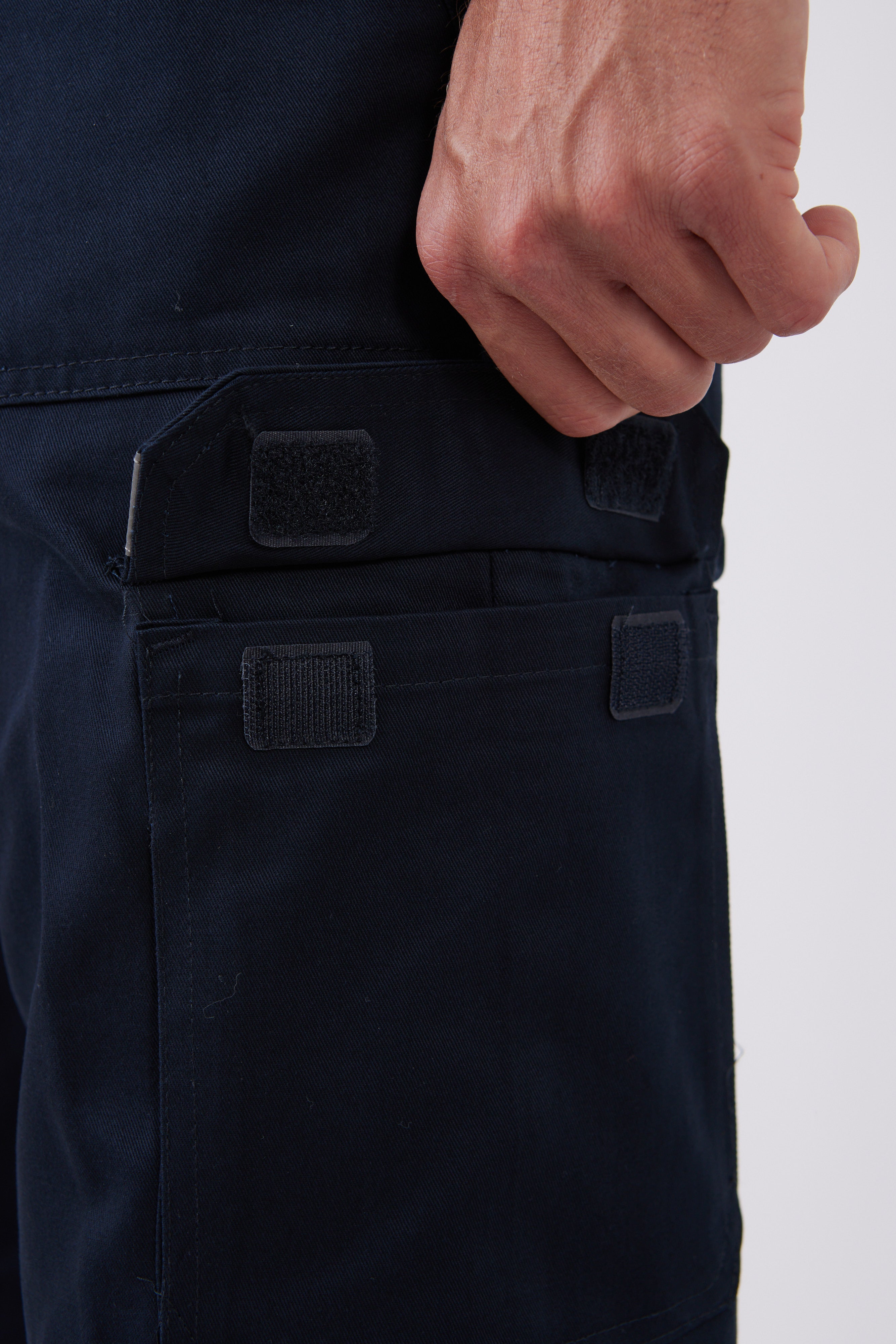 מכנסי עבודה עם פסים זוהרים - כחול כהה WORKER