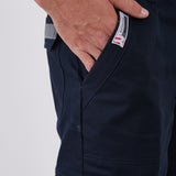 מכנסי עבודה עם פסים זוהרים - כחול כהה WORKER