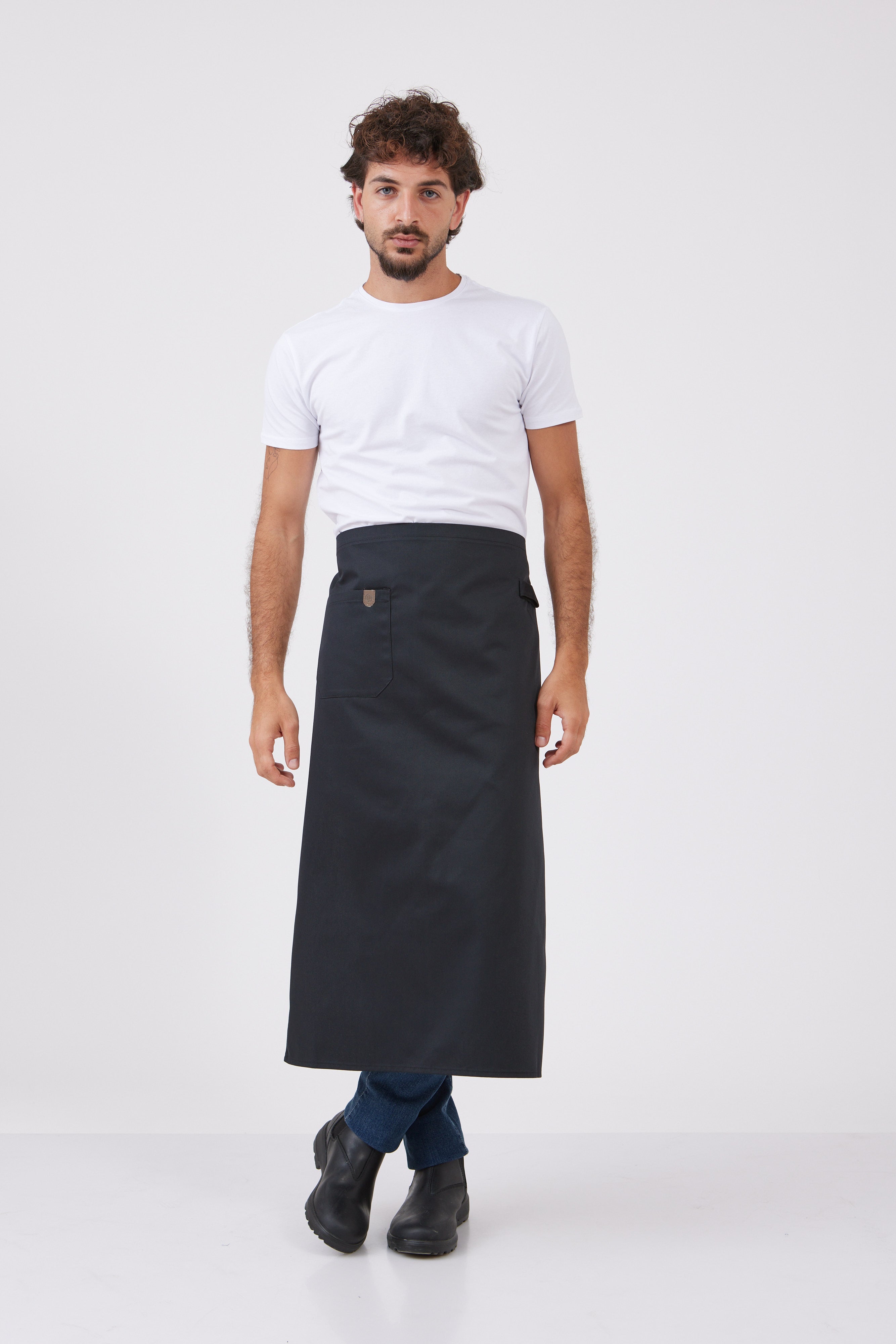 סינר צרפתי - שחור WORKER