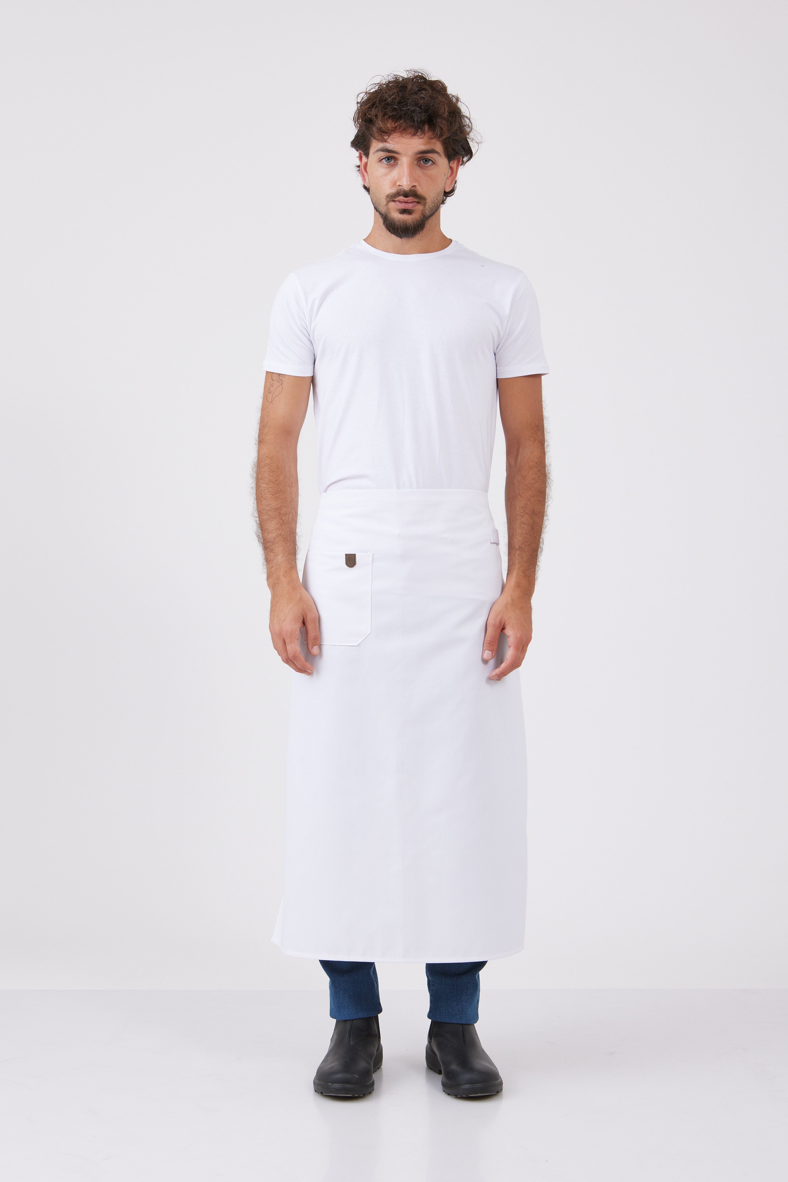 סינר צרפתי - לבן WORKER