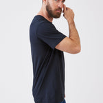 טישירט מידות גדולות - כחול כהה WORKER