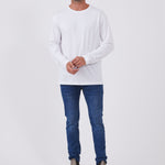 טישירט שרוול ארוך - לבן WORKER